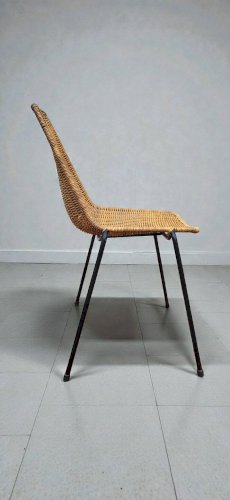 Chaises Basket en Osier par Gian Franco Legler, 1950s