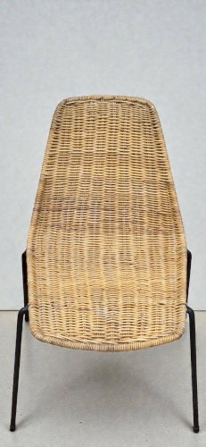 Chaises Basket en Osier par Gian Franco Legler, 1950s