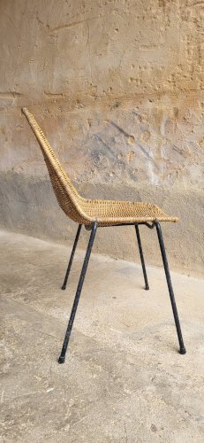 Chaises Basket en Osier par Gian Franco Legler, 1950s