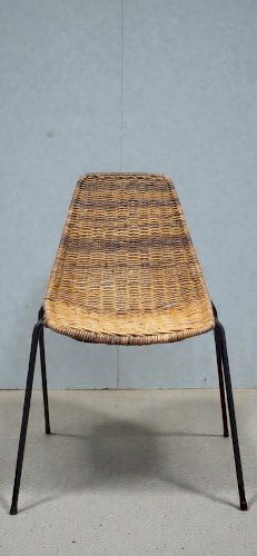 Chaises Basket en Osier par Gian Franco Legler, 1950s