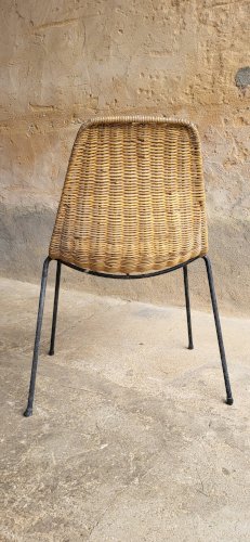 Chaises Basket en Osier par Gian Franco Legler, 1950s
