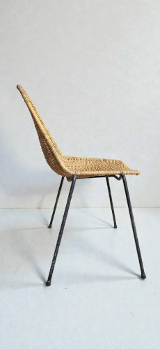Chaises Basket en Osier par Gian Franco Legler, 1950s
