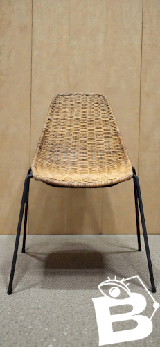Chaises Basket en Osier par Gian Franco Legler, 1950s