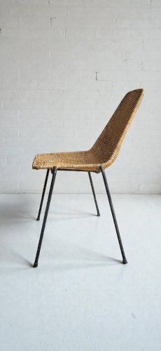 Chaises Basket en Osier par Gian Franco Legler, 1950s