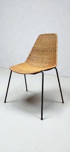 Chaises Basket en Osier par Gian Franco Legler, 1950s