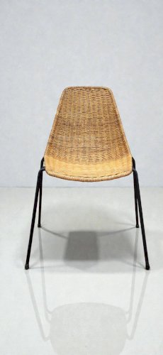 Chaises Basket en Osier par Gian Franco Legler, 1950s