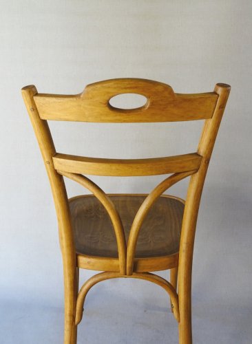 Chaises Bistrot KOHN N°187, vers 1905 , assise à 5 fleurs de Lys, no Thonet