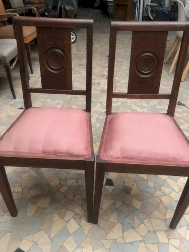 Chaises en bois vintage (2 ex)