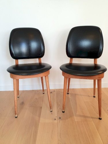 Chaises vintagespégase par Pierre Gurariche / Baumann