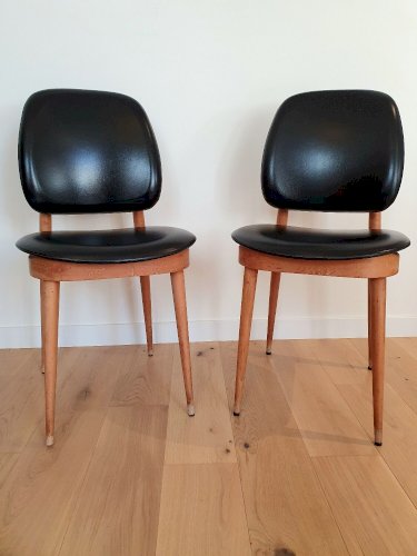 Chaises vintagespégase par Pierre Gurariche / Baumann