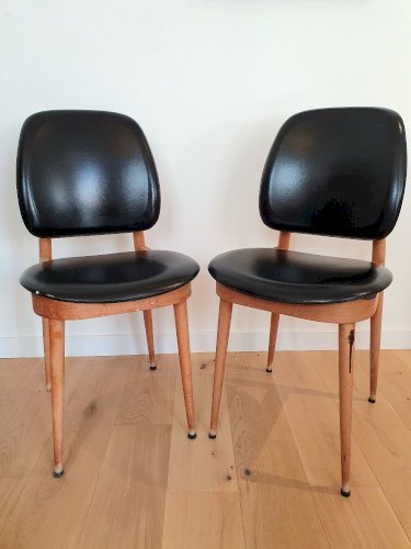 Chaises vintagespégase par Pierre Gurariche / Baumann