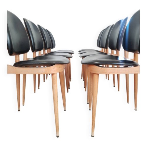 Chaises vintagespégase par Pierre Gurariche / Baumann