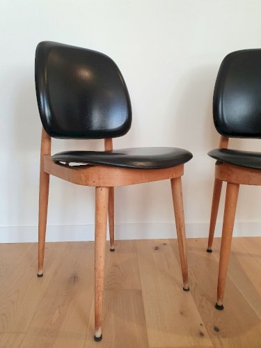 Chaises vintagespégase par Pierre Gurariche / Baumann