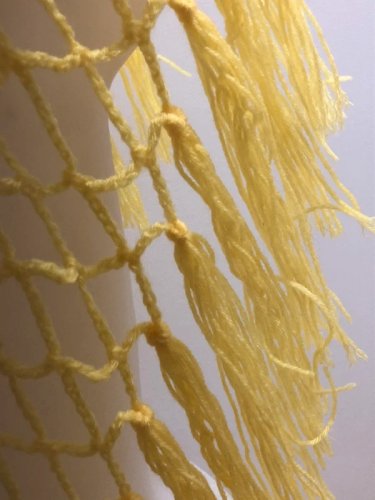 Châle jaune en laine vintage fait main