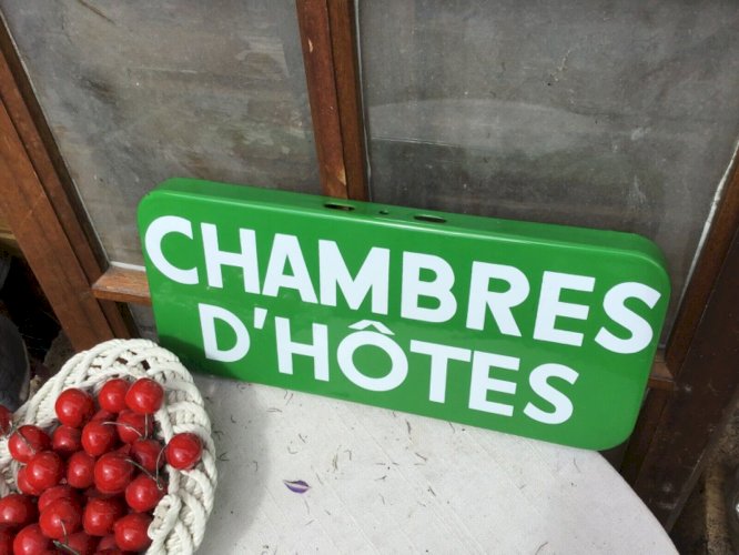 CHAMBRES D'HÔTES plaque émaillée ancienne