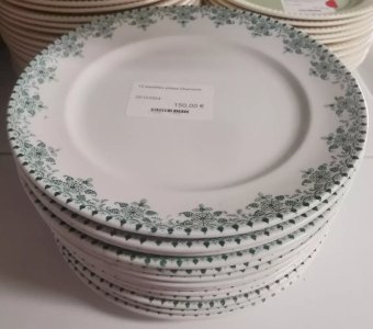 CHAMONIX Onnaing Nord Lot 13 ASSIETTES de Terre Fer Ceramique 15CUIS 20/12