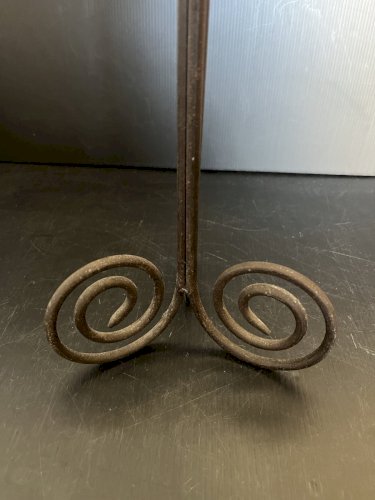 Chandelier Bougeoir trepied  Fer Forgé Design Brutaliste  vintage art populaire