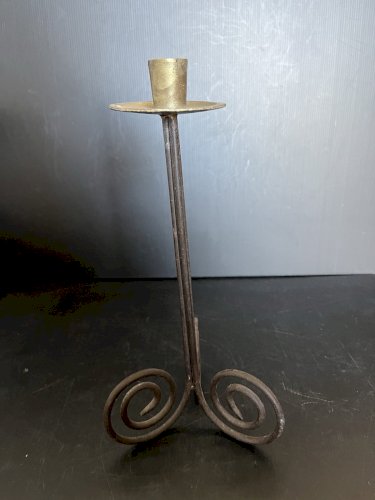 Chandelier Bougeoir trepied  Fer Forgé Design Brutaliste  vintage art populaire