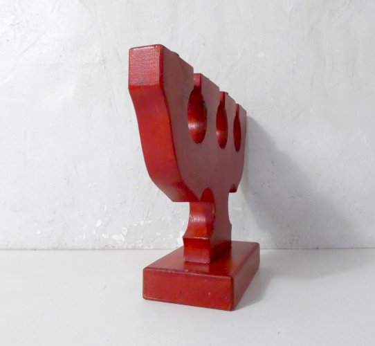 chandelier en bois peint vintage style scandinave