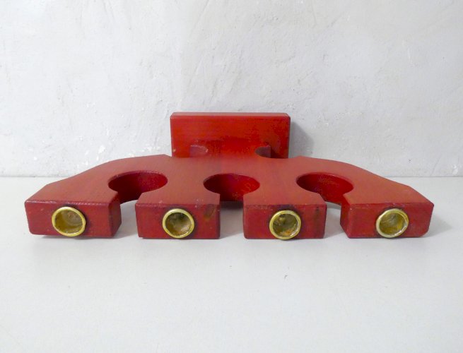 chandelier en bois peint vintage style scandinave