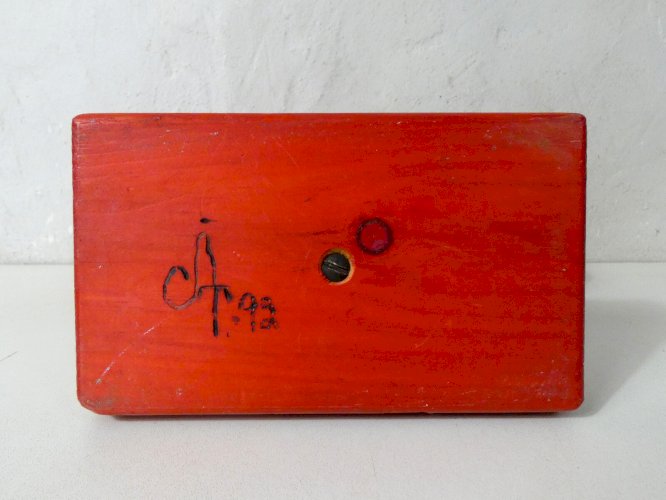 chandelier en bois peint vintage style scandinave