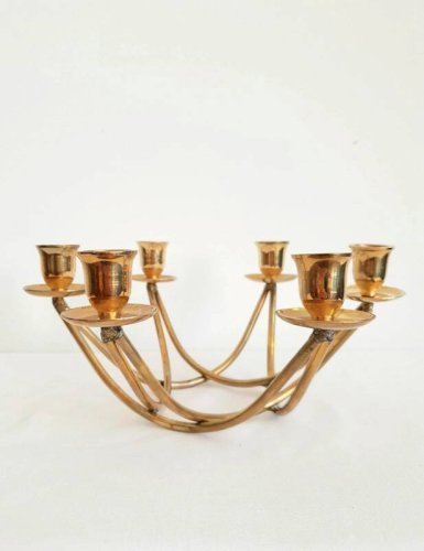 Chandelier en laiton des années 50