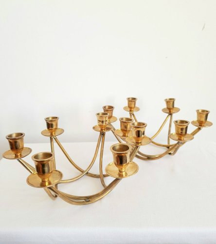 Chandelier en laiton des années 50