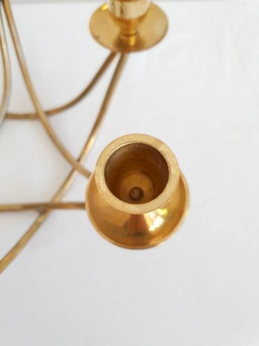 Chandelier en laiton des années 50