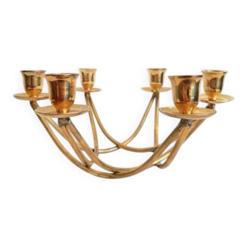 Chandelier en laiton des années 50