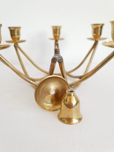 Chandelier en laiton des années 50