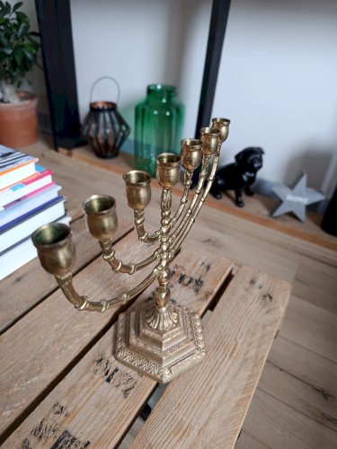 Chandelier, menorah 
