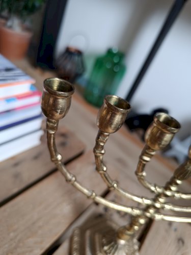 Chandelier, menorah 