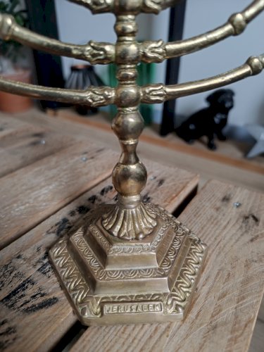 Chandelier, menorah 