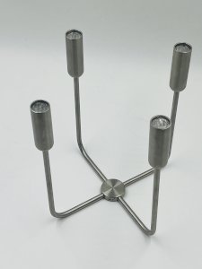 Minimalist Chandelier ZACK in Brushed Steel