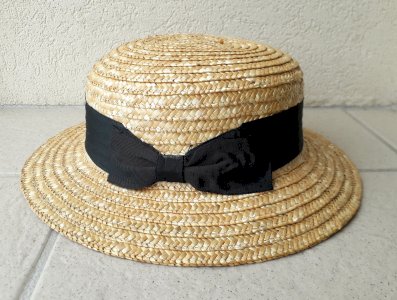 Straw boater hat