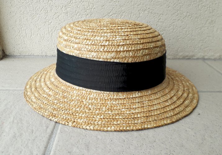 Chapeau de paille canotier
