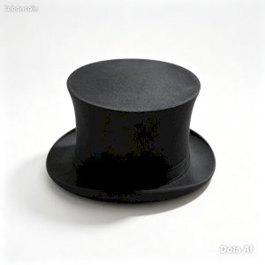 1920s Top Hat — Black Silk — Coutances Millinery — Excellent Condition