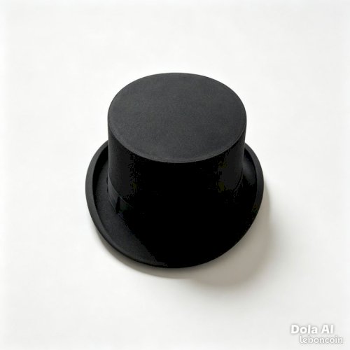 Chapeau Haut de Forme Années 1920 — Soie noire — Chapellerie de Coutances — Excellent État