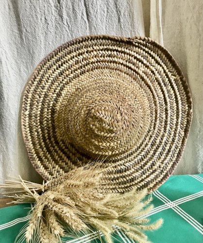 Chapeau paille osier vintage