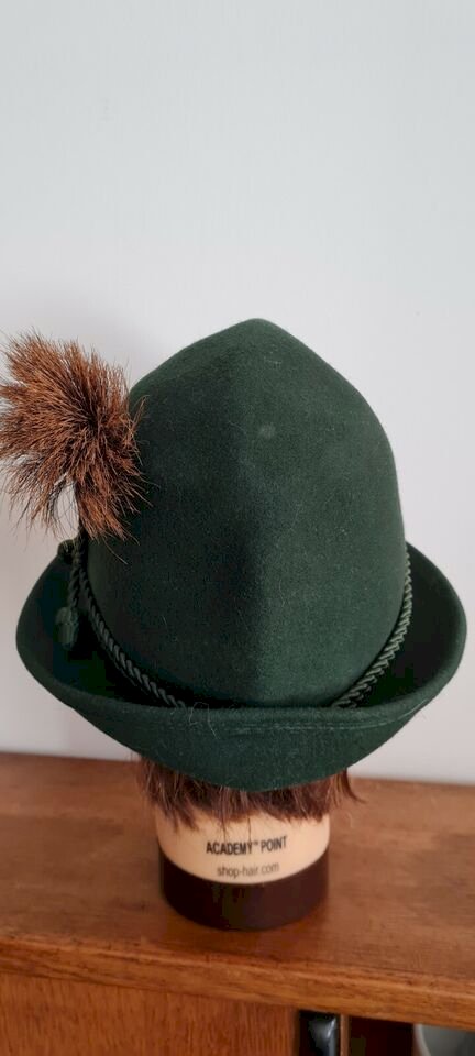 Chapeau Tyrolien Bavarois Avec Plume - Pour Oktoberfest, Fêtes à Thème, Unisexe Adulte, Tour De Tête 58 Cm