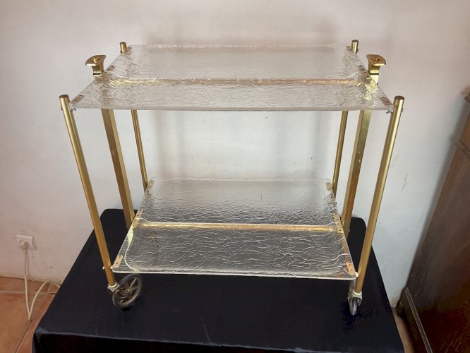 Chariot Table Roulante Bar Vintage Transparent DESIGN par platex