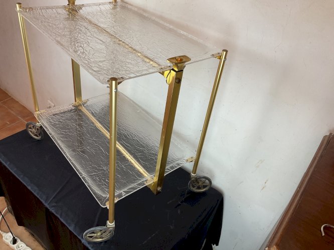 Chariot Table Roulante Bar Vintage Transparent DESIGN par platex