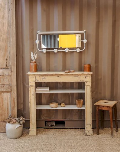 Charlie, le porte-manteau chromé avec miroir N°177