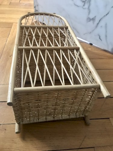 Charmante petite étagère rotin vintage