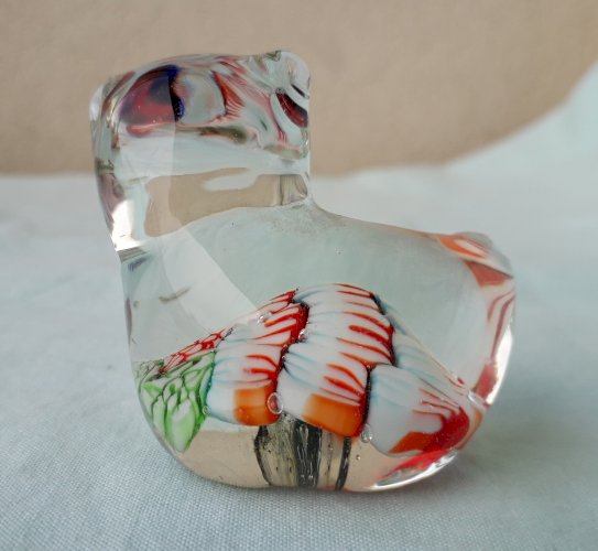 Chat en verre soufflé