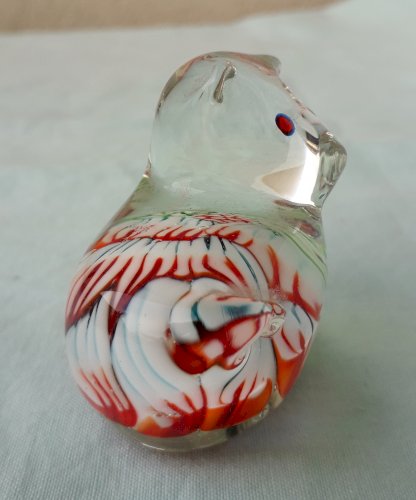 Chat en verre soufflé