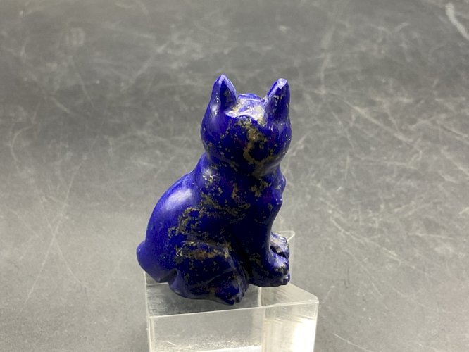 Chat lapis-lazuli figurine en pierre figurine animalerie sculpture