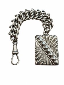 Châtelaine XIXe Chaîne Gourmette Pendentif Gothique Médiéval Vintage Unisexe