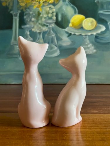 Chats en céramique vintage