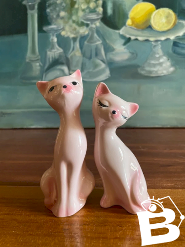 Chats en céramique vintage